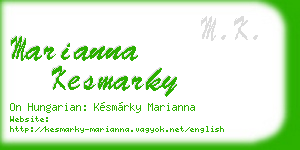marianna kesmarky business card